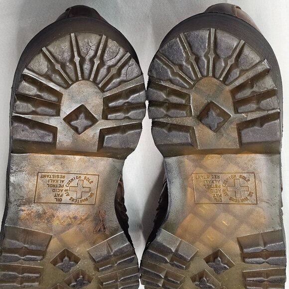 Doc Dr Martens Ezra Interwoven 3-Eyed Brown Shoes Unisex Men 9 Women 10 UK 8 - Picture 9 of 11